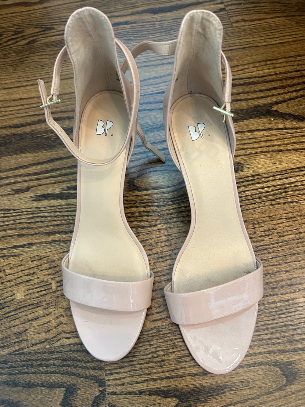 bp Pale Pink Patent Ankle-Strap Heels-11